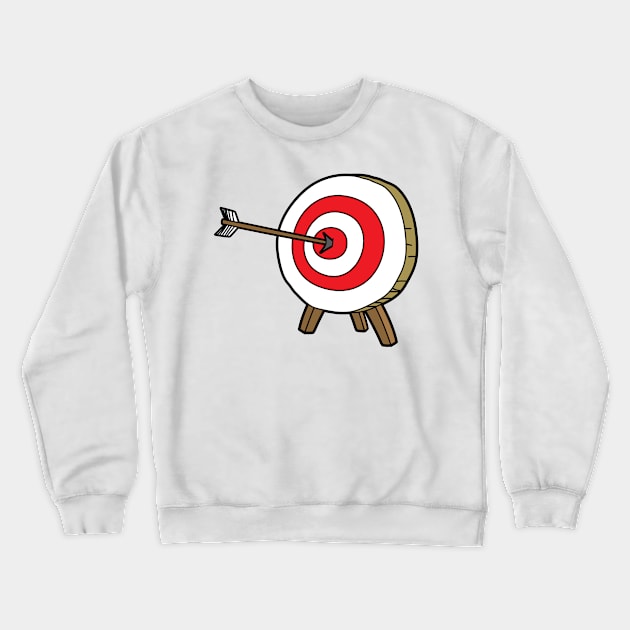 Archery target and arrow Crewneck Sweatshirt by Cathalo